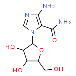 ChemSpider 2D Image | 4-Amino-1-pentofuranosyl-1H-imidazole-5-carboxamide | C9H14N4O5