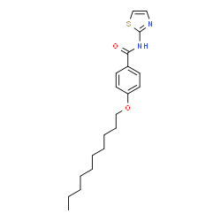 ChemSpider 2D Image | 4-(Decyloxy)-N-(1,3-thiazol-2-yl)benzamide | C20H28N2O2S