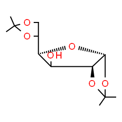 ChemSpider 2D Image | (3aR,5S,6aS)-5-(2,2-Dimethyl-1,3-dioxolan-4-yl)-2,2-dimethyltetrahydrofuro[2,3-d][1,3]dioxol-6-ol | C12H20O6