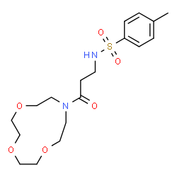 ChemSpider 2D Image | 4-Methyl-N-[3-oxo-3-(1,4,7-trioxa-10-azacyclododecan-10-yl)propyl]benzenesulfonamide | C18H28N2O6S