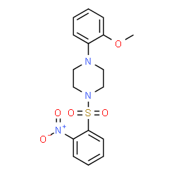 ChemSpider 2D Image | 1-(2-METHOXYPHENYL)-4-(2-NITROBENZENESULFONYL)PIPERAZINE | C17H19N3O5S