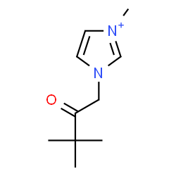 ChemSpider 2D Image | 1H-imidazolium, 3-(3,3-dimethyl-2-oxobutyl)-1-methyl- | C10H17N2O
