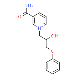 ChemSpider 2D Image | 3-Carbamoyl-1-(2-hydroxy-3-phenoxypropyl)pyridinium | C15H17N2O3