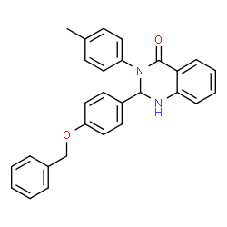 ChemSpider 2D Image | 2-(4-Benzyloxy-phenyl)-3-p-tolyl-2,3-dihydro-1H-quinazolin-4-one | C28H24N2O2
