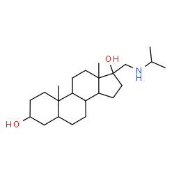 ChemSpider 2D Image | 17-[(Isopropylamino)methyl]androstane-3,17-diol | C23H41NO2