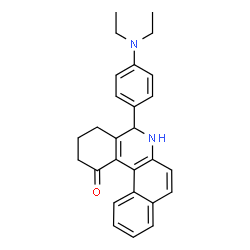 ChemSpider 2D Image | 5-(4-Diethylamino-phenyl)-3,4,5,6-tetrahydro-2H-benzo[a]phenanthridin-1-one | C27H28N2O