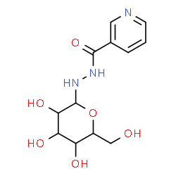 ChemSpider 2D Image | N'-[3,4,5-Trihydroxy-6-(hydroxymethyl)tetrahydro-2H-pyran-2-yl]nicotinohydrazide | C12H17N3O6