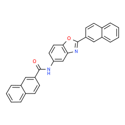 ChemSpider 2D Image | N-[2-(2-Naphthyl)-1,3-benzoxazol-5-yl]-2-naphthamide | C28H18N2O2