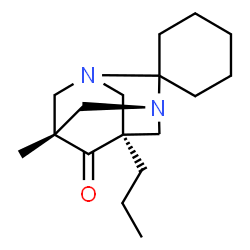 ChemSpider 2D Image | (5's,7's)-5'-Methyl-7'-propyl-1',3'-diazaspiro[cyclohexane-1,2'-tricyclo[3.3.1.1~3,7~]decan]-6'-one | C17H28N2O