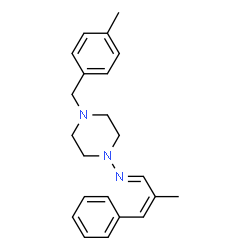 ChemSpider 2D Image | (1E,2Z)-2-Methyl-N-[4-(4-methylbenzyl)-1-piperazinyl]-3-phenyl-2-propen-1-imine | C22H27N3