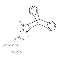 ChemSpider 2D Image | 2-Isopropyl-5-methylcyclohexyl (16,18-dioxo-17-azapentacyclo[6.6.5.0~2,7~.0~9,14~.0~15,19~]nonadeca-2,4,6,9,11,13-hexaen-17-yl)acetate | C30H33NO4