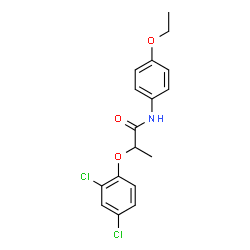 ChemSpider 2D Image | 2-(2,4-Dichlorophenoxy)-N-(4-ethoxyphenyl)propanamide | C17H17Cl2NO3