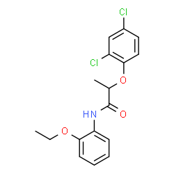 ChemSpider 2D Image | 2-(2,4-Dichlorophenoxy)-N-(2-ethoxyphenyl)propanamide | C17H17Cl2NO3