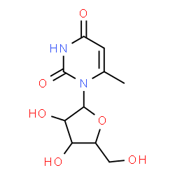 ChemSpider 2D Image | 6-Methyl-1-pentofuranosyl-2,4(1H,3H)-pyrimidinedione | C10H14N2O6