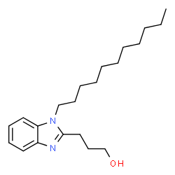 ChemSpider 2D Image | 3-(1-Undecyl-1H-benzimidazol-2-yl)-1-propanol | C21H34N2O