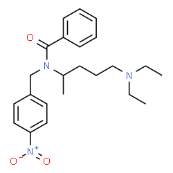 ChemSpider 2D Image | N-[5-(Diethylamino)-2-pentanyl]-N-(4-nitrobenzyl)benzamide | C23H31N3O3