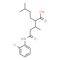 ChemSpider 2D Image | 2-{4-[(2-Chlorophenyl)amino]-4-oxo-2-butanyl}-5-methylhexanoic acid | C17H24ClNO3