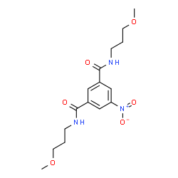 ChemSpider 2D Image | N,N'-Bis(3-methoxypropyl)-5-nitroisophthalamide | C16H23N3O6