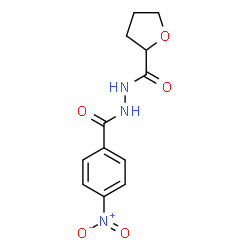 ChemSpider 2D Image | N'-(4-Nitrobenzoyl)tetrahydro-2-furancarbohydrazide | C12H13N3O5
