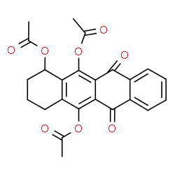 ChemSpider 2D Image | 6,11-Dioxo-1,2,3,4,6,11-hexahydrotetracene-1,5,12-triyl triacetate | C24H20O8