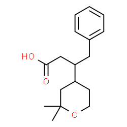 ChemSpider 2D Image | 3-(2,2-dimethyloxan-4-yl)-4-phenylbutanoic acid | C17H24O3