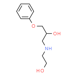 ChemSpider 2D Image | 1-(2-Hydroxy-ethylamino)-3-phenoxy-propan-2-ol | C11H17NO3