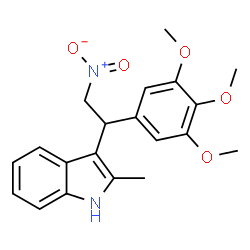 ChemSpider 2D Image | 2-Methyl-3-[2-nitro-1-(3,4,5-trimethoxyphenyl)ethyl]-1H-indole | C20H22N2O5