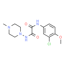 ChemSpider 2D Image | N-(3-Chloro-4-methoxyphenyl)-N'-(4-methyl-1-piperazinyl)ethanediamide | C14H19ClN4O3