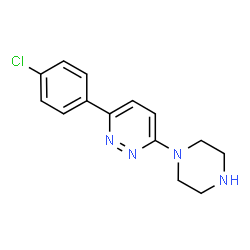 ChemSpider 2D Image | 3-(4-chlorophenyl)-6-piperazin-1-ylpyridazine | C14H15ClN4
