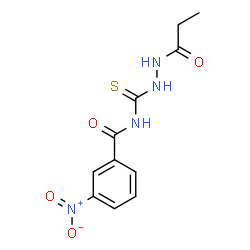 ChemSpider 2D Image | 3-Nitro-N-[(2-propionylhydrazino)carbonothioyl]benzamide | C11H12N4O4S