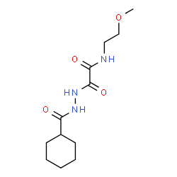 ChemSpider 2D Image | 2-[2-(Cyclohexylcarbonyl)hydrazino]-N-(2-methoxyethyl)-2-oxoacetamide | C12H21N3O4