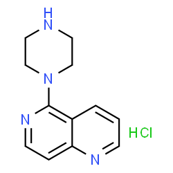 ChemSpider 2D Image | 5-(Piperazin-1-yl)-1,6-naphthyridine hydrochloride | C12H15ClN4