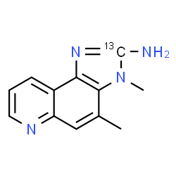 ChemSpider 2D Image | 3,4-Dimethyl(2-~13~C)-3H-imidazo[4,5-f]quinolin-2-amine | C1113CH12N4
