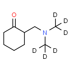 ChemSpider 2D Image | 2-({Bis[(~2~H_3_)methyl]amino}methyl)cyclohexanone | C9H11D6NO