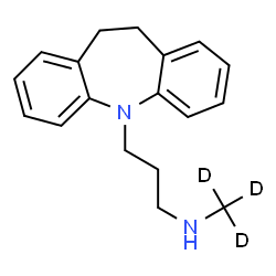ChemSpider 2D Image | 3-(10,11-Dihydro-5H-dibenzo[b,f]azepin-5-yl)-N-(~2~H_3_)methyl-1-propanamine | C18H19D3N2