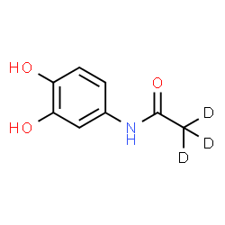 ChemSpider 2D Image | N-(3,4-Dihydroxyphenyl)(~2~H_3_)acetamide | C8H6D3NO3