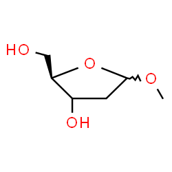 ChemSpider 2D Image | Methyl (3xi)-2-deoxy-D-glycero-pentofuranoside | C6H12O4