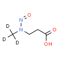 ChemSpider 2D Image | 3-[(~2~H_3_)Methyl(nitroso)amino]propanoic acid | C4H5D3N2O3