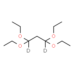 ChemSpider 2D Image | 1,1,3,3-Tetraethoxy(1,3-~2~H_2_)propane | C11H22D2O4