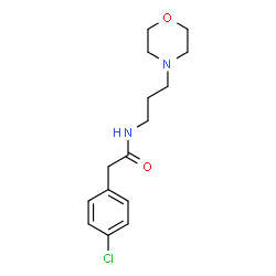 ChemSpider 2D Image | 2-(4-Chlorophenyl)-N-[3-(4-morpholinyl)propyl]acetamide | C15H21ClN2O2