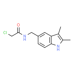 ChemSpider 2D Image | 2-chloro-N-((2,3-dimethyl-1H-indol-5-yl)methyl)acetamide | C13H15ClN2O