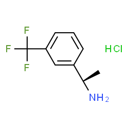 ChemSpider 2D Image | (R)-1-(3-(trifluoromethyl)phenyl)ethan-1-amine hydrochloride | C9H11ClF3N