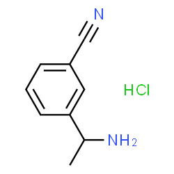 ChemSpider 2D Image | 3-(1-Aminoethyl)benzonitrile hydrochloride (1:1) | C9H11ClN2