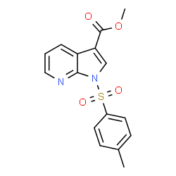 ChemSpider 2D Image | Methyl 1-[(4-methylphenyl)sulfonyl]-1H-pyrrolo[2,3-b]pyridine-3-carboxylate | C16H14N2O4S