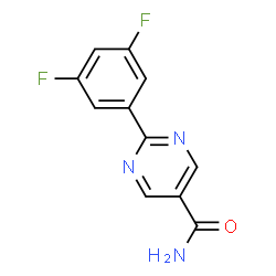 ChemSpider 2D Image | 2-(3,5-Difluorophenyl)-5-pyrimidinecarboxamide | C11H7F2N3O