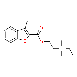 ChemSpider 2D Image | Ethyl-dimethyl-[2-(3-methyl-benzofuran-2-carbonyloxy)-ethyl]-ammonium | C16H22NO3