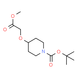 ChemSpider 2D Image | tert-butyl 4-(2-methoxy-2-oxoethoxy)piperidine-1-carboxylate | C13H23NO5
