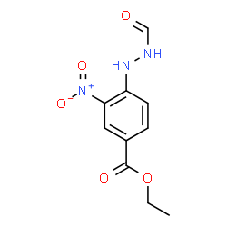 ChemSpider 2D Image | Ethyl 4-(2-formylhydrazino)-3-nitrobenzoate | C10H11N3O5