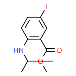 ChemSpider 2D Image | Methyl 5-iodo-2-(isopropylamino)benzoate | C11H14INO2