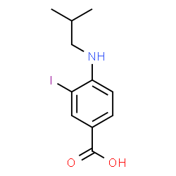 ChemSpider 2D Image | 3-Iodo-4-(isobutylamino)benzoic acid | C11H14INO2